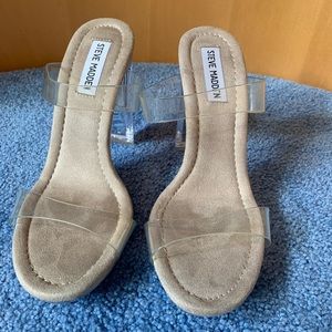 Steve Madden clear block heels